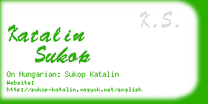 katalin sukop business card